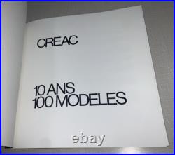 10 ans 100 modeles CREAC 1973 Mid-Century Modern MCM Chair Table Furniture RARE