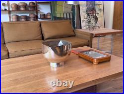 11 Ward Bennett Design Silver Brass Vessel Bowl Vase Vtg Chrome Modern Mcm Rare