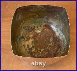 11 Ward Bennett Design Silver Brass Vessel Bowl Vase Vtg Chrome Modern Mcm Rare