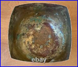 11 Ward Bennett Design Silver Brass Vessel Bowl Vase Vtg Chrome Modern Mcm Rare