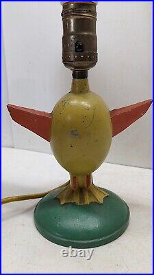 1930's Vintage Art Deco Mid Century Duck Bird Desk Lamp Cast Metal RARE Modern 1930's Vintage Art Deco Mid Century Duck Bird Desk Lamp Cast Metal RARE Modern