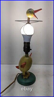 1930's Vintage Art Deco Mid Century Duck Bird Desk Lamp Cast Metal RARE Modern 1930's Vintage Art Deco Mid Century Duck Bird Desk Lamp Cast Metal RARE Modern