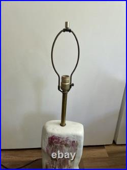 1940s Cubist Very Rare Mid Century Marianna Von Allesch Etched Ceramic Lamp