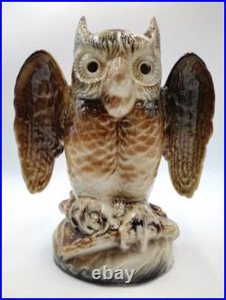 1950s Howard Kron Horned Owl Spooky Eyes MCM TV Lamp Mid Century Modern RARE