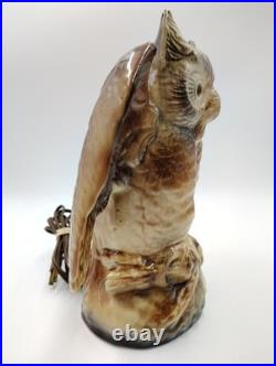 1950s Howard Kron Horned Owl Spooky Eyes MCM TV Lamp Mid Century Modern RARE