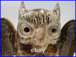 1950s Howard Kron Horned Owl Spooky Eyes MCM TV Lamp Mid Century Modern RARE