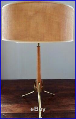 1950s MidCentury LIGHTOLIER ATOMIC TRIPOD BRASS LAMP GERALD THURSTON RARE