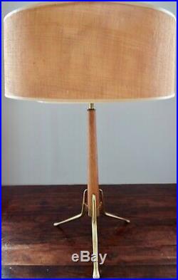 1950s MidCentury LIGHTOLIER ATOMIC TRIPOD BRASS LAMP GERALD THURSTON RARE