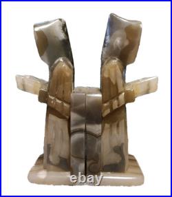 1950s Vintage Mid-Century Modern Onyx Marble Design Monk Bookends 10 Odd Rare 1950s Vintage Mid-Century Modern Onyx Marble Design Monk Bookends 10 Odd Rare
