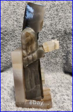 1950s Vintage Mid-Century Modern Onyx Marble Design Monk Bookends 10 Odd Rare 1950s Vintage Mid-Century Modern Onyx Marble Design Monk Bookends 10 Odd Rare