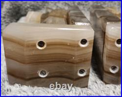 1950s Vintage Mid-Century Modern Onyx Marble Design Monk Bookends 10 Odd Rare 1950s Vintage Mid-Century Modern Onyx Marble Design Monk Bookends 10 Odd Rare