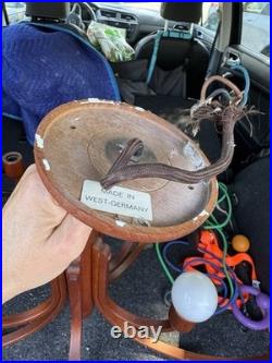 1960's Rare Danish Domus Teak Chandelier MCM