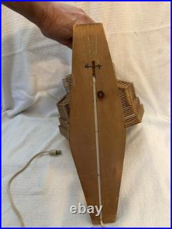 1960s RARE Mid-Century Modern popsicle stick Wall lamp sconce folk art Vtg light