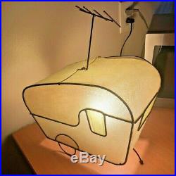 1960s Rare Midcentury Modern Table Lamp In The Shape Of A Shasta Travel Trailer