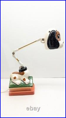 1968 RARE VINTAGE Mid Century Lamp Modern Dog Lamp Japan Anthropomorphic CERAMIC