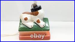 1968 RARE VINTAGE Mid Century Lamp Modern Dog Lamp Japan Anthropomorphic CERAMIC