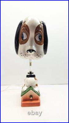 1968 RARE VINTAGE Mid Century Lamp Modern Dog Lamp Japan Anthropomorphic CERAMIC