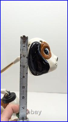 1968 RARE VINTAGE Mid Century Lamp Modern Dog Lamp Japan Anthropomorphic CERAMIC