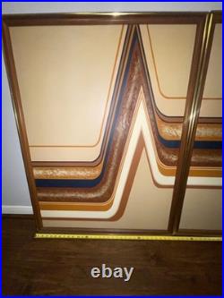 1970's Rare Find Letterman Mid Century Modern 3 Panel Art Piece