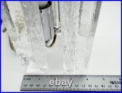 1970s MCM Kalmar Style Glass Ice Block table lamp (9x4.5) Rare Lamp