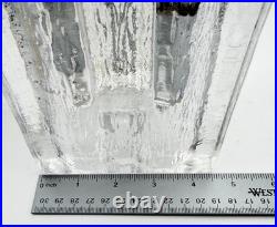 1970s MCM Kalmar Style Glass Ice Block table lamp (9x4.5) Rare Lamp