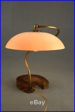1970s Rosewood and Brass Spiral Table Lamp Vintage Rare Eames Panton 60s Era