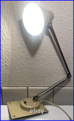 1970s Tensor Desk Lamp RARE Tan Yellow MCM Mid Century Modern Light Vintage