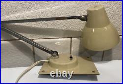 1970s Tensor Desk Lamp RARE Tan Yellow MCM Mid Century Modern Light Vintage