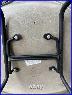 1x Herman Miller Eames Fiberglass Arm Shell Chair Rare Black Girard Fabric Seat
