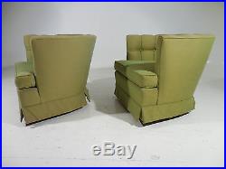 2 RARE Robinson 60's Widdicomb Factory Tufted Lounge/Slipper Chairs Gibbings Era