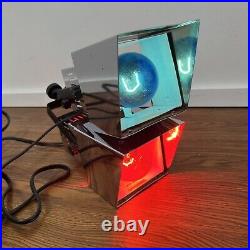 2 x Rare Space Age Lamp Heads Chrome Mid Century Modern MCM Eames Era EA
