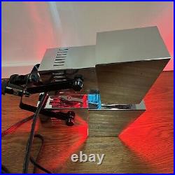 2 x Rare Space Age Lamp Heads Chrome Mid Century Modern MCM Eames Era EA