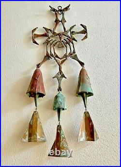 33 Rare Soleri Vtg Mid Century Modern Cosanti Bronze Wind Chime Bell Cluster