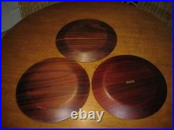 3 Rare Vintage Dansk Mid-Century Modern Rosewood 13.5 Table Chargers Plates 3 Rare Vintage Dansk Mid-Century Modern Rosewood 13.5 Table Chargers Plates