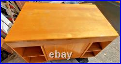 40s SUPER DECO MID CENTURY MODERN STREAMLINE DESK BOOKCASE Rare SIKES FURNITURE