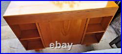 40s SUPER DECO MID CENTURY MODERN STREAMLINE DESK BOOKCASE Rare SIKES FURNITURE