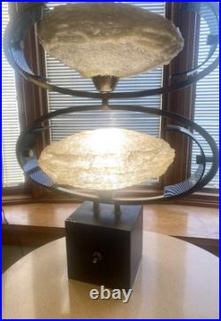 60's MCM Large Spaghetti 35 Table Lamp/Saucer/Atomic/COSMOS by LuxCraft/RARE