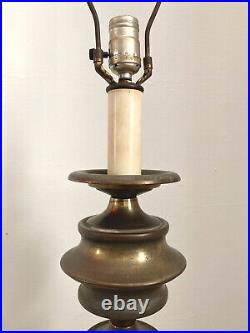 60s Rare Mid Century Sculptural Metal Table Lamp