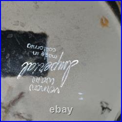 6 RARE MID Century MODERN ATOMIC VERNON WARE BLACK IMPERIAL DINNER PLATES Metlox