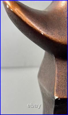 ALBERTO Giacometti Style Vtg Floor Lamp Patinated Bronze tête De Femme Rare