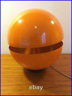 ANDREA MODICA Rare Collectable Mid Century Designer Orange Globe Lamp