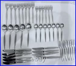 AP Berg Denmark MCM Stilet Stainless Silverware Rare 43 Piece