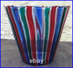 A RARE GIO PONTI Glass Cabinet Vase, Made By VENINI, Murano. ITALY, circa 1950's