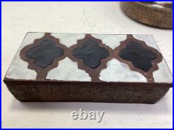 Aldo Londi Bitossi For Raymor MCM Italy Cigar Box With Ashtray Matching 60's Rare