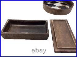 Aldo Londi Bitossi For Raymor MCM Italy Cigar Box With Ashtray Matching 60's Rare