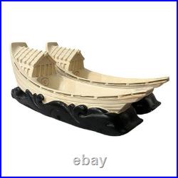 Alexander Backer Chalkware Asian Junk Boat TV Lamps Pair MCM Vintage Rare