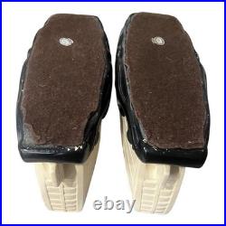 Alexander Backer Chalkware Asian Junk Boat TV Lamps Pair MCM Vintage Rare