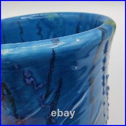 Alvino Bagni Italy Raymor Blue Green Pottery Planter Vintage Mid Century Rare