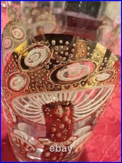 Amazing Culver 22k Gold Mushroom Highball Glasses Set/5 MCM Vintage Signed Rare