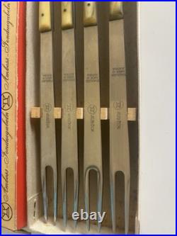 Amboss Horn Handle Fondue Forks Carl Aubock Mid Century Modern Design Rare Set